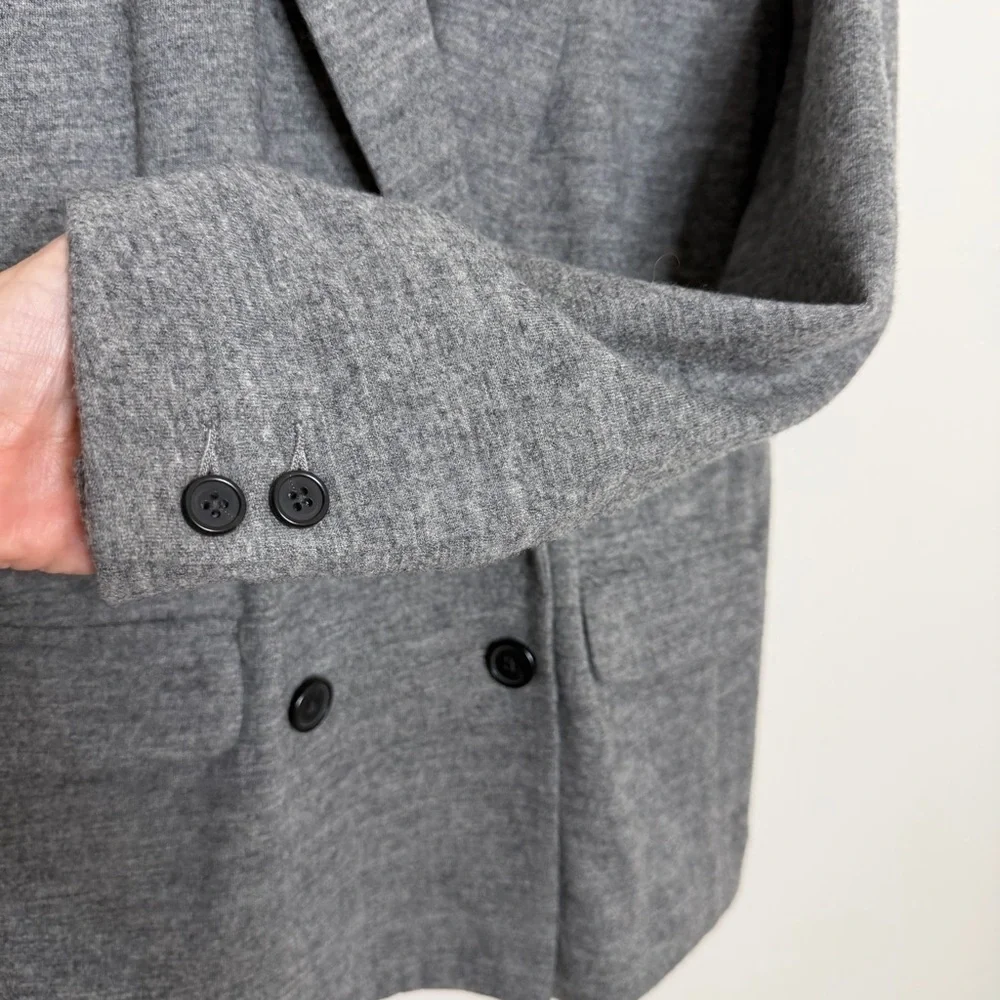 J.Crew Double-breasted blazer in grey wool preppy classic school girl academia